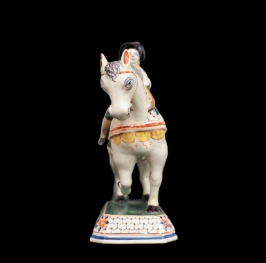 Polychrome Delft Horse and Rider