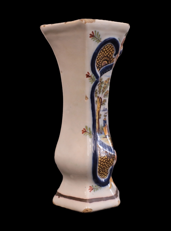Polychrome Delft Vases (Part of Mantle Garniture)